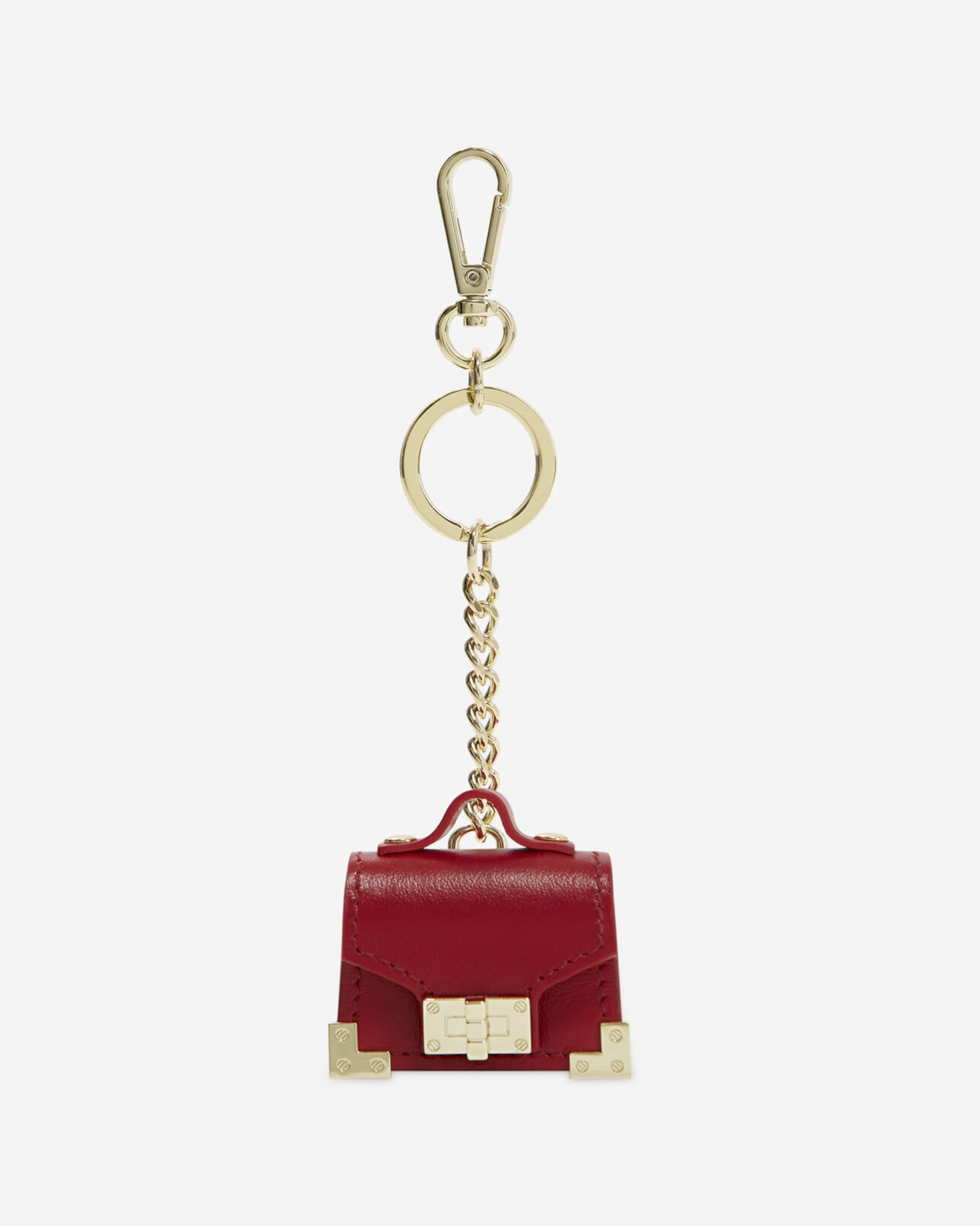 The Kooples WOMEN RED emily gold keyring with red mini-bag