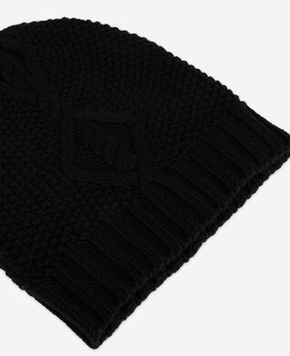 The Kooples MIXED BLACK black wool beanie