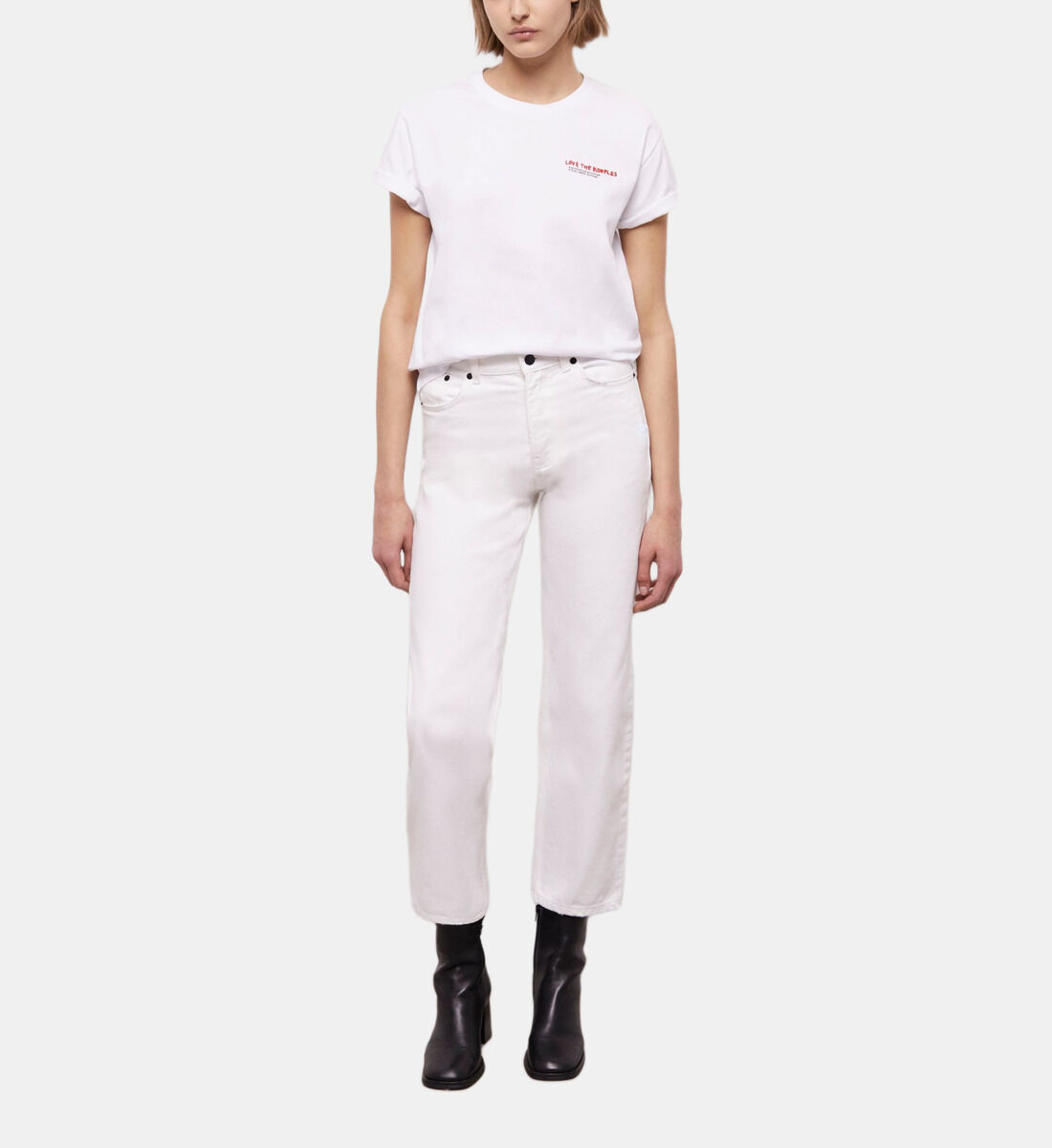 Pull and cheap bear white jeans