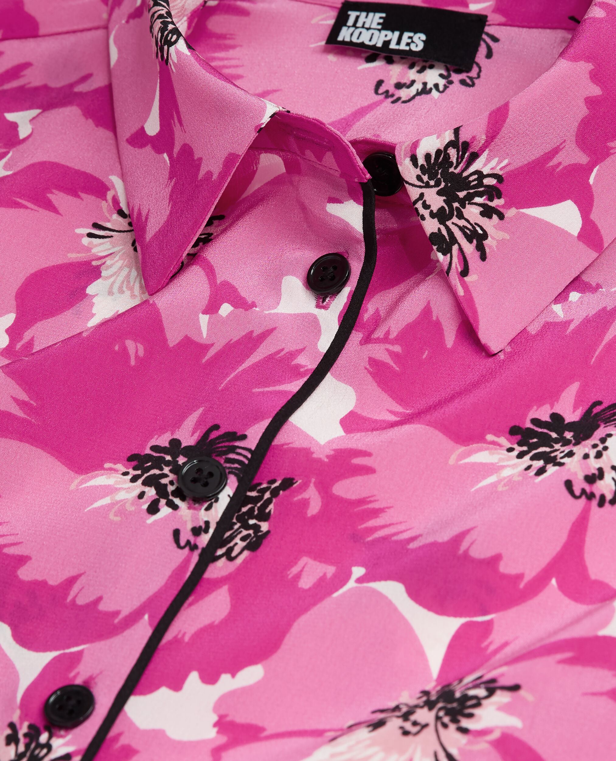 Silk printed shirt, PINK, hi-res image number null