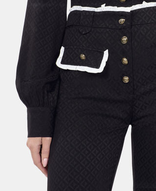 The Kooples WOMEN BLACK black flare trousers