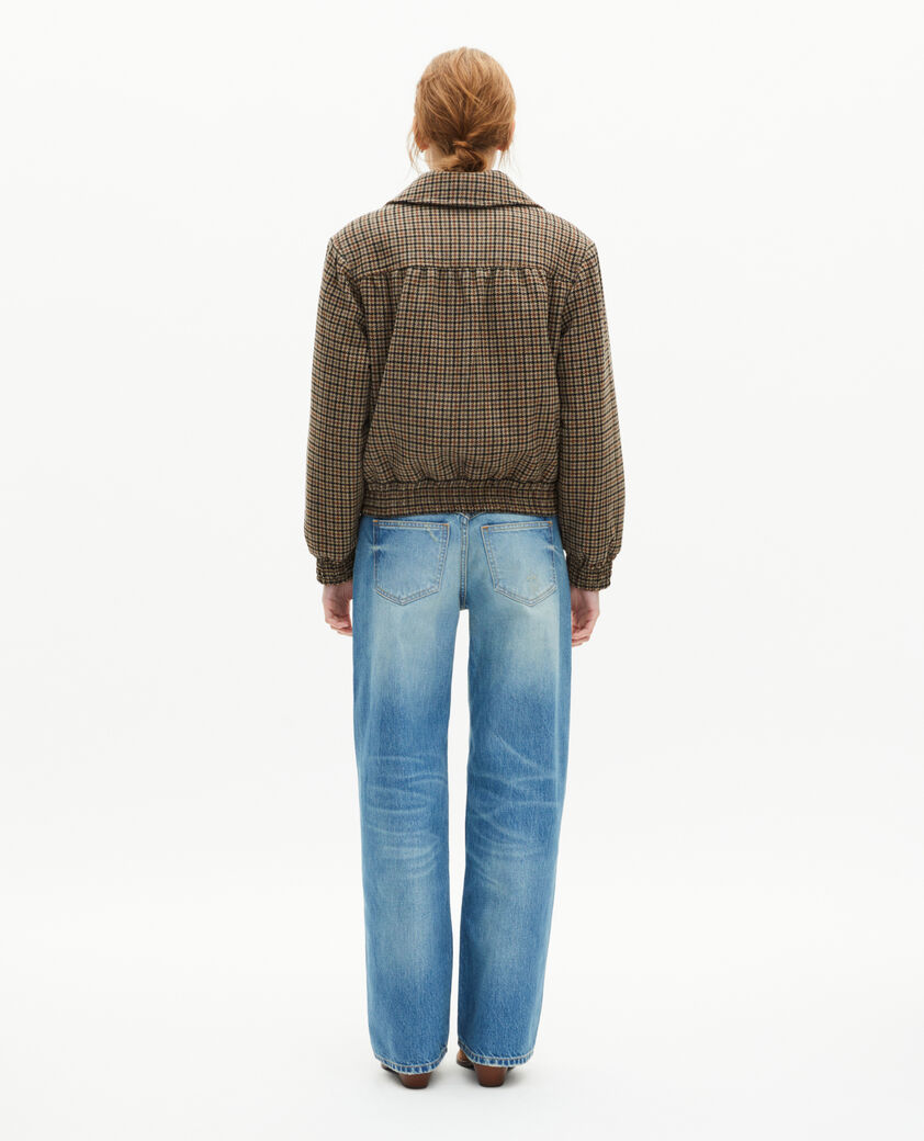 The Kooples WOMEN CAMEL / BEIGE camel wool houndstooth jacket