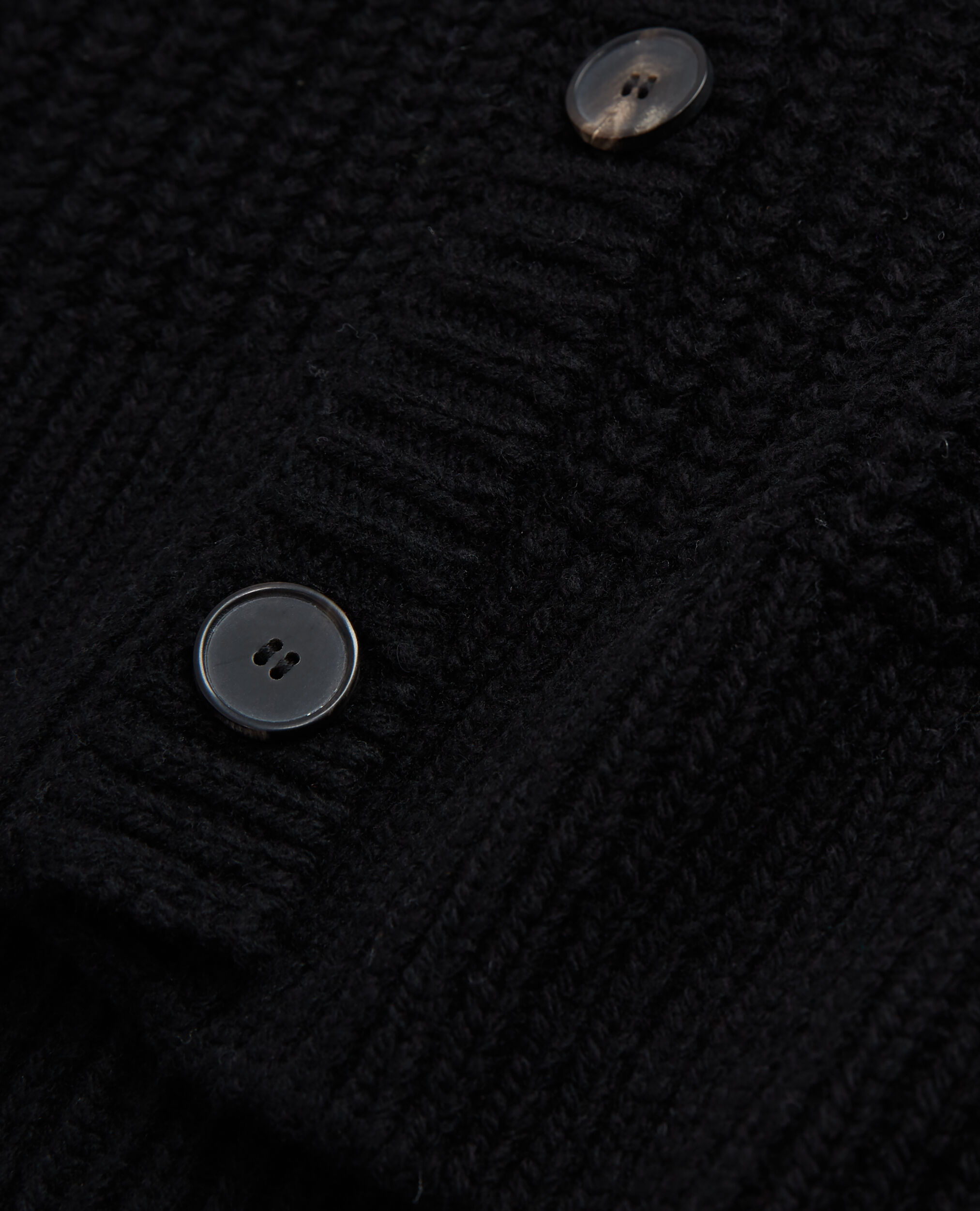 Schwarzer Cardigan aus Wolle, BLACK, hi-res image number null