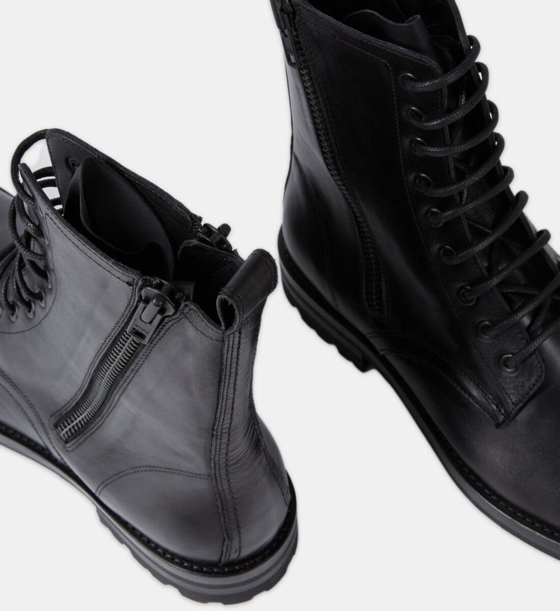 Best black leather boots shop