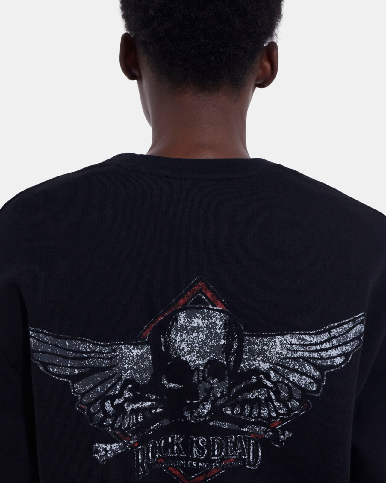 The Kooples WOMEN BLACK WASHED black sweatshirt with screen print