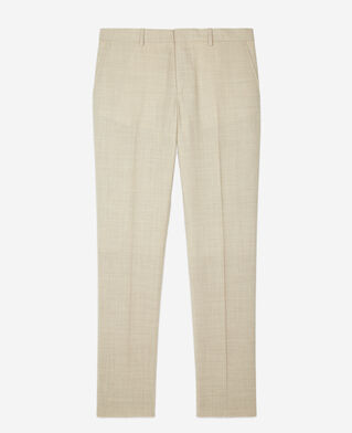 The Kooples HOMME BEIGE pantalon de costume en laine coupe ajustée beige