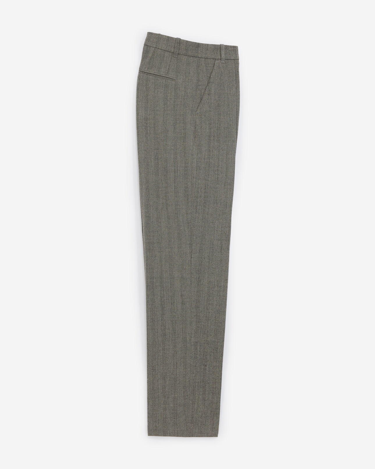 The Kooples FEMME GREY pantalon costume gris fluide à chevrons