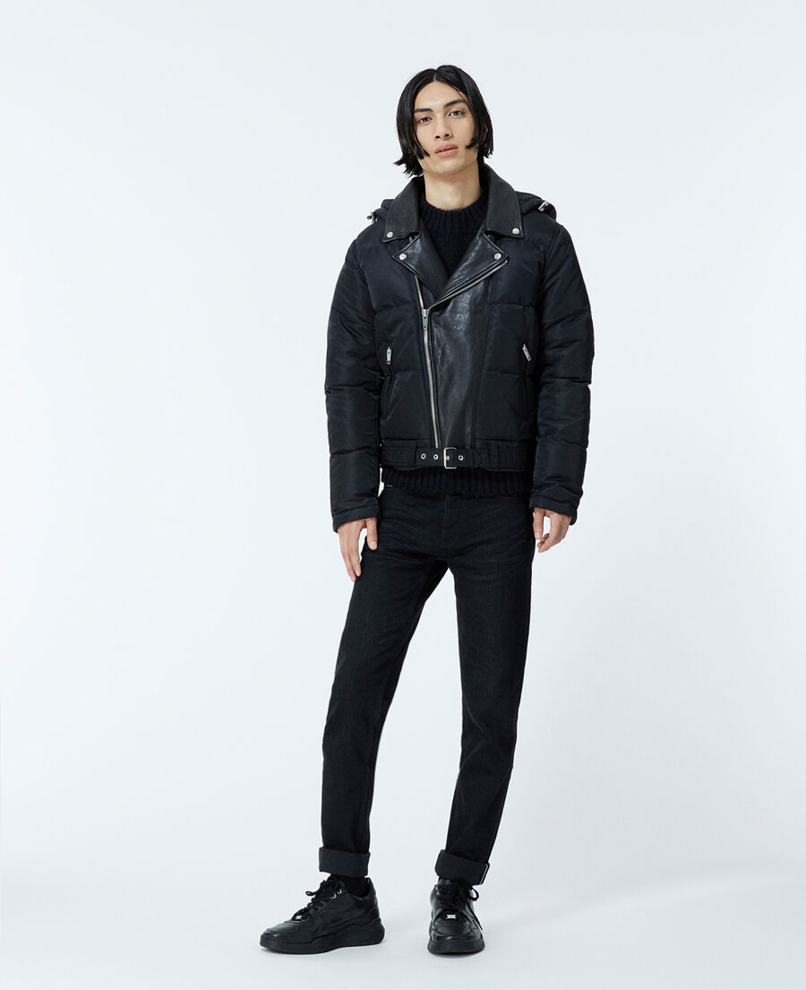 XXL Zipper Leather Insert Coat - Ready-to-Wear