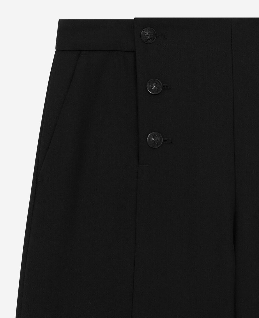 The Kooples WOMEN BLACK wide-leg pants with black bridge