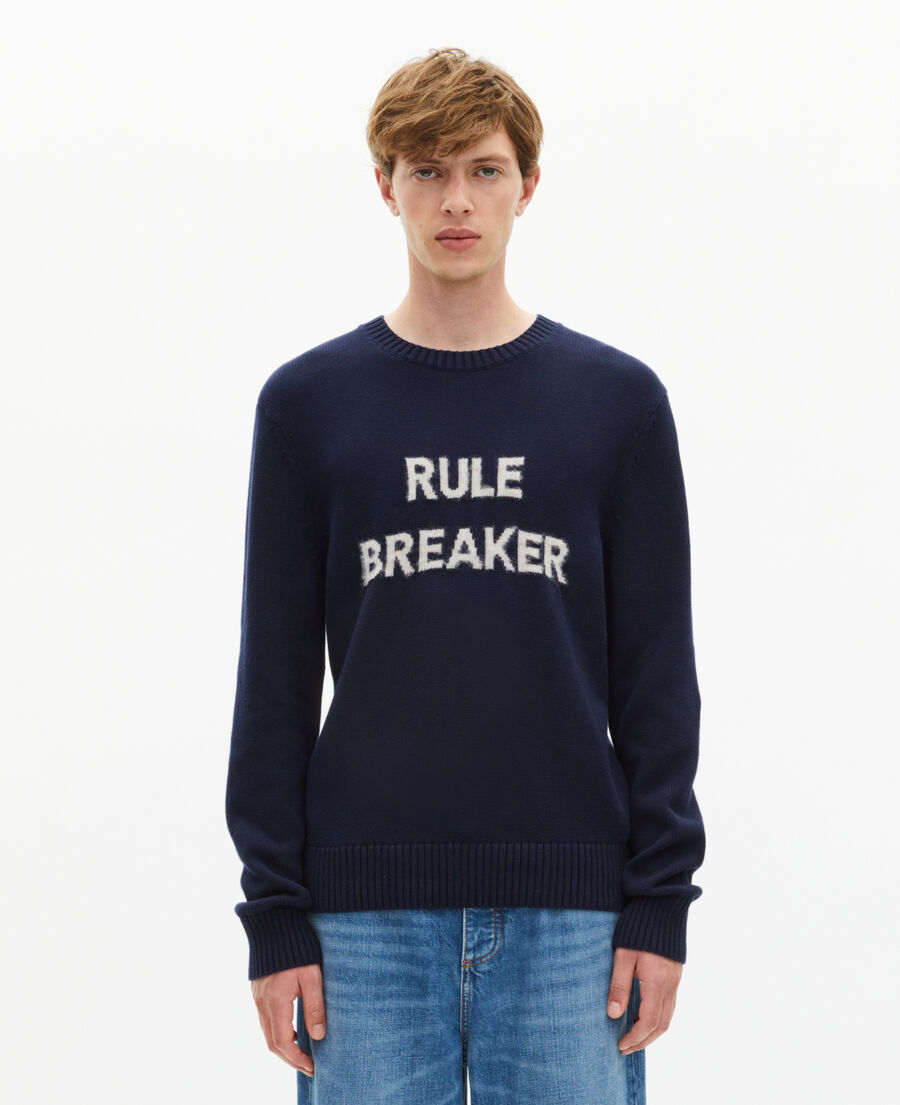 The Kooples HOMME BLUE pull 'rule breaker' marine