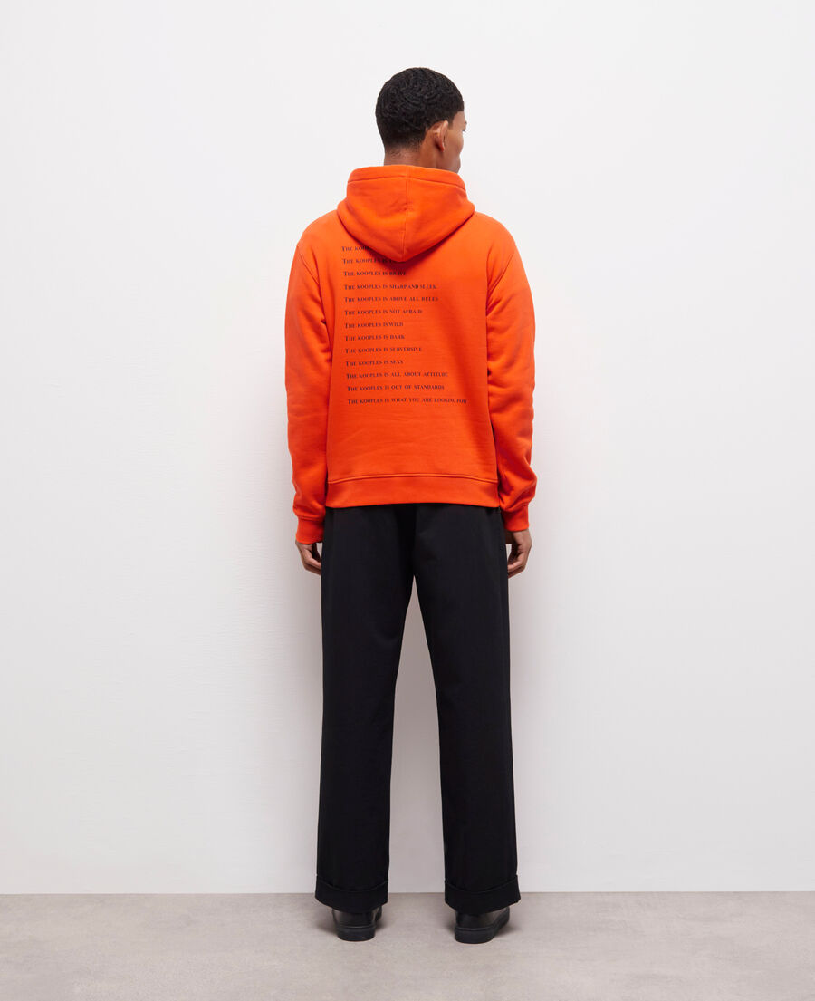 orange what is hooded sweatshirt