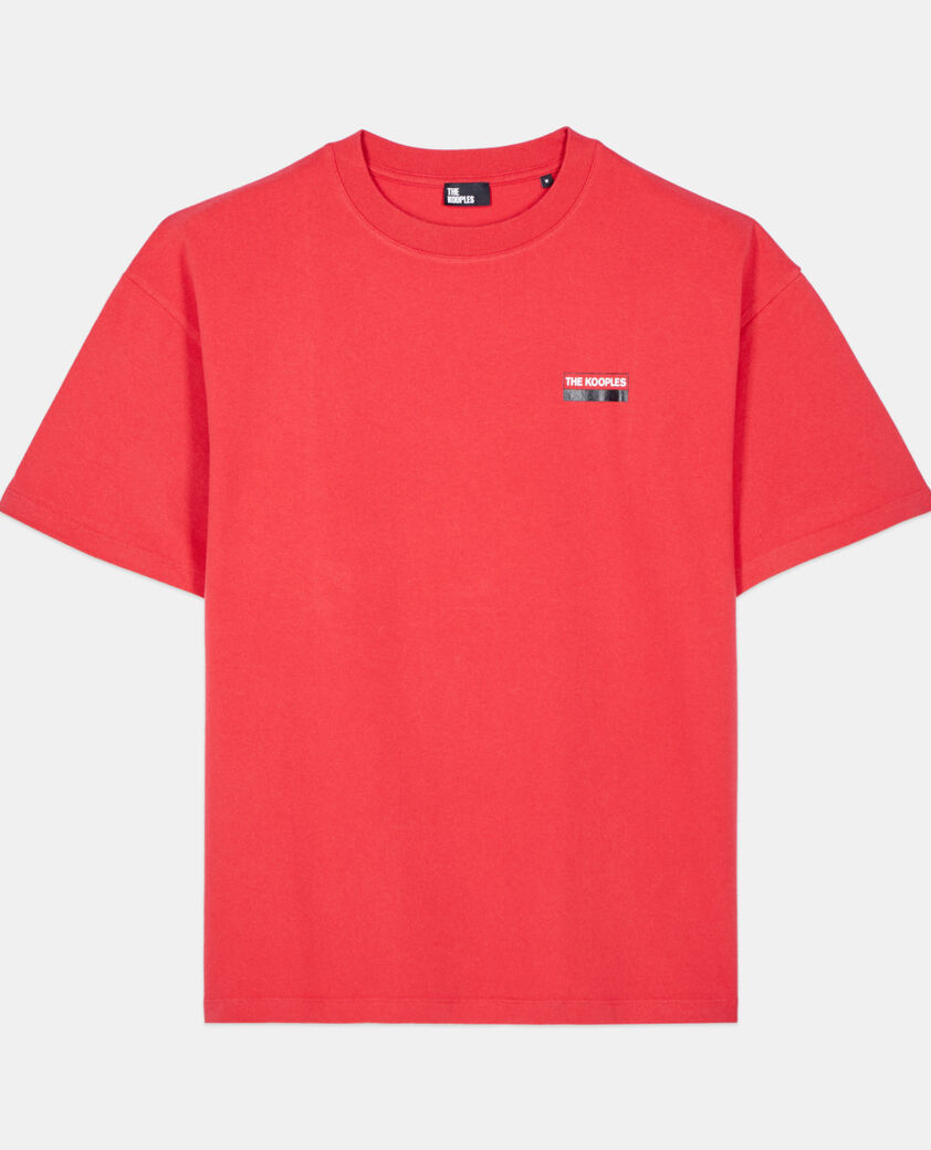 The Kooples HERREN RUBIS rotes t-shirt mit 100% wild-siebdruck