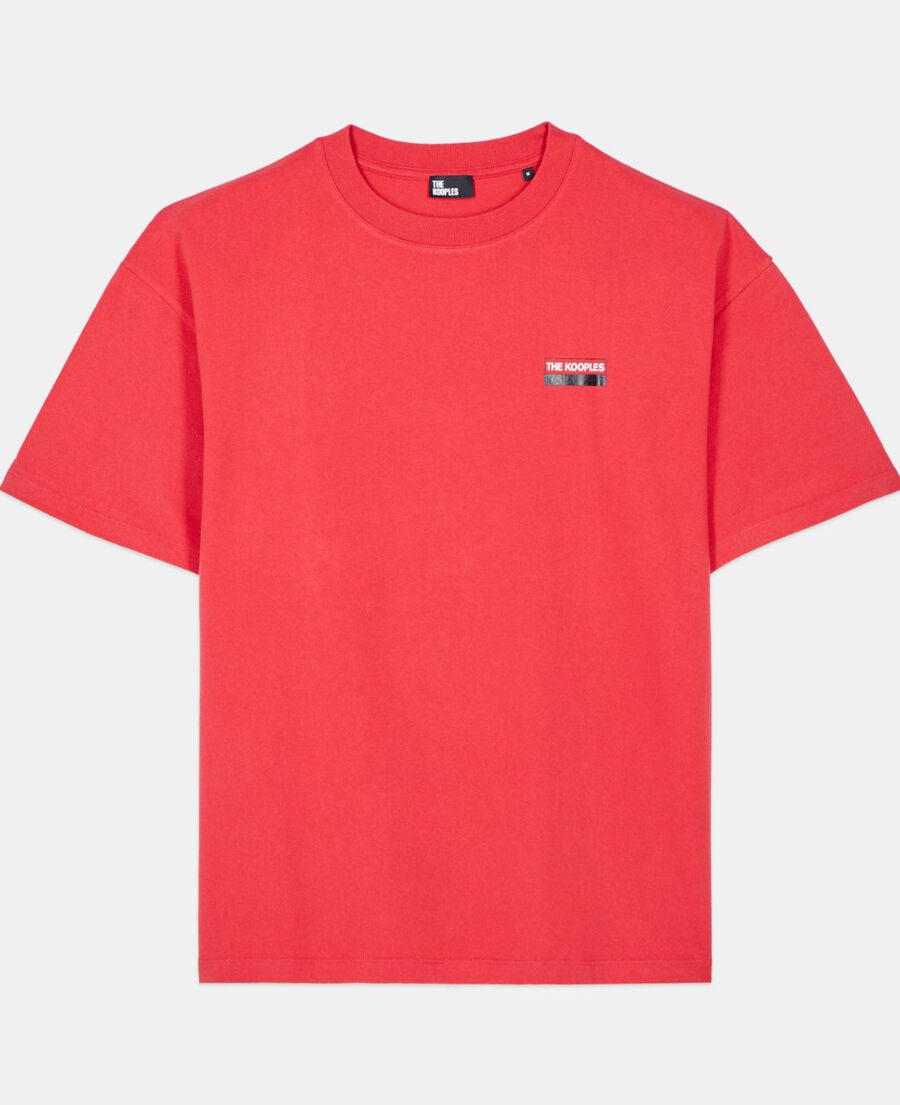 The Kooples HERREN RUBIS rotes t-shirt mit 100% wild-siebdruck