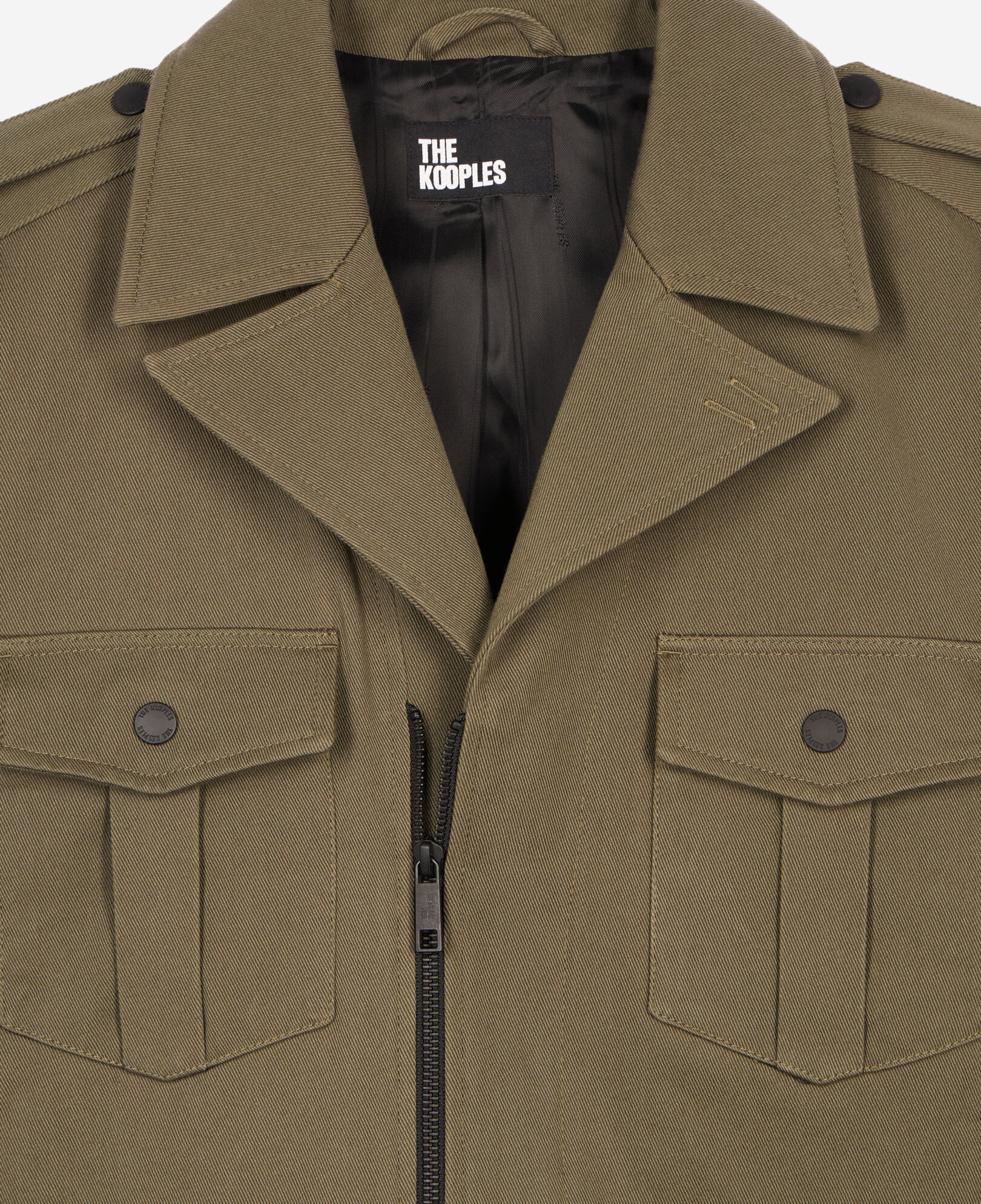 The Kooples HOMME OLIVE NIGHT blouson style officier kaki