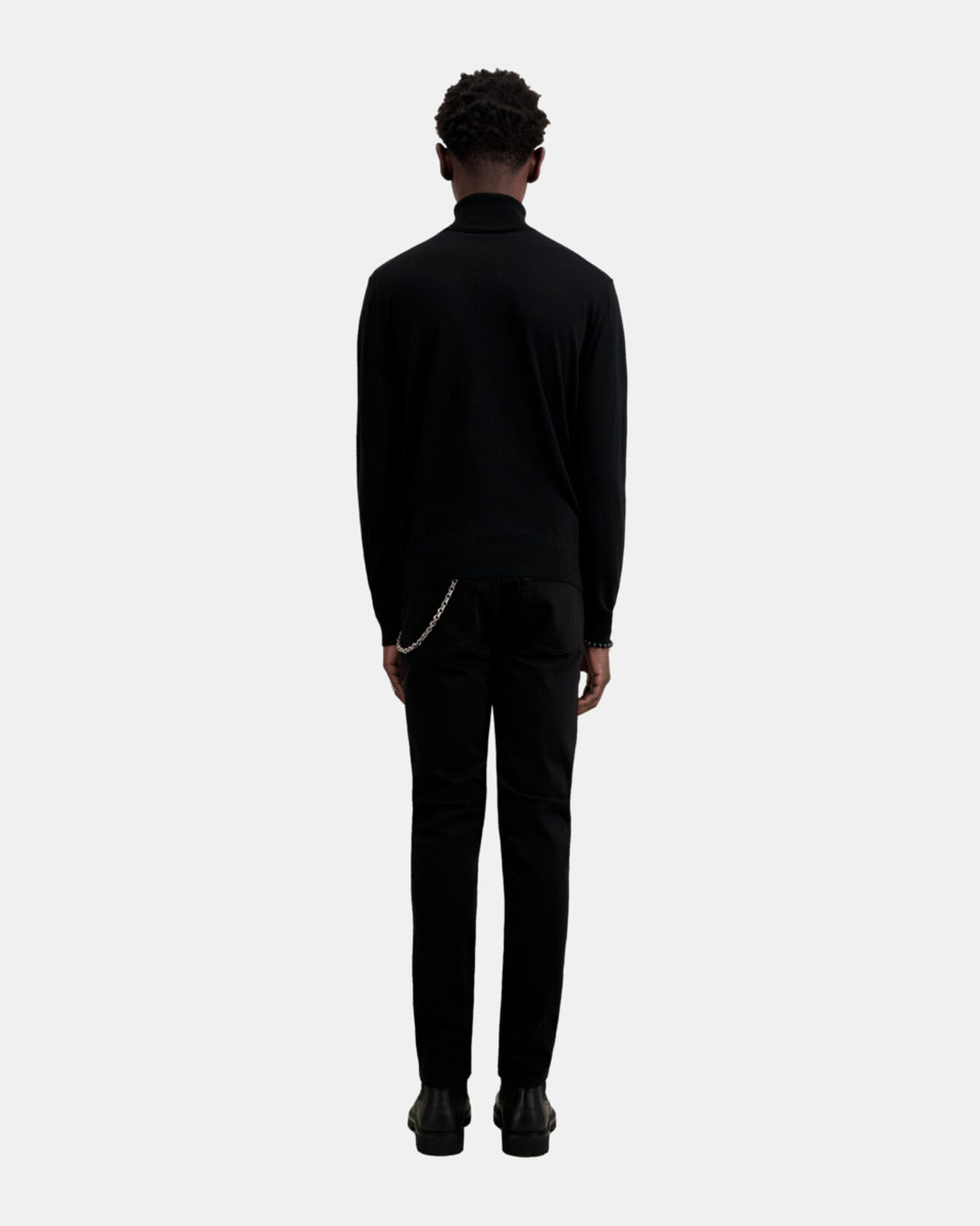 The Kooples MEN BLACK black merino wool sweater