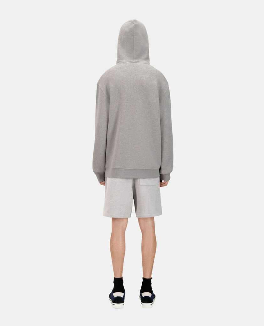 The Kooples HERREN ARDOISE graues kapuzensweatshirt mit glendale-siebdruck