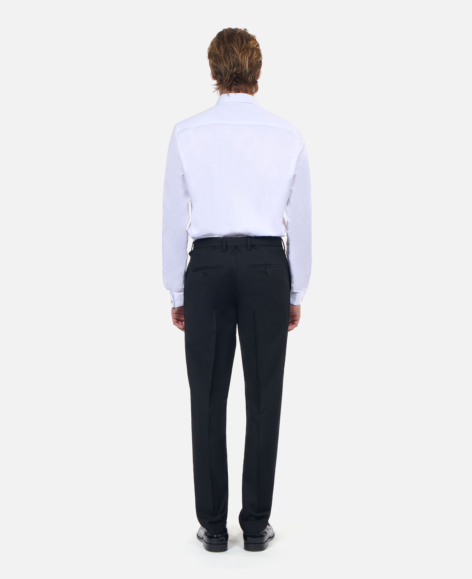 The Kooples MEN BLACK black wool fitted suit trousers