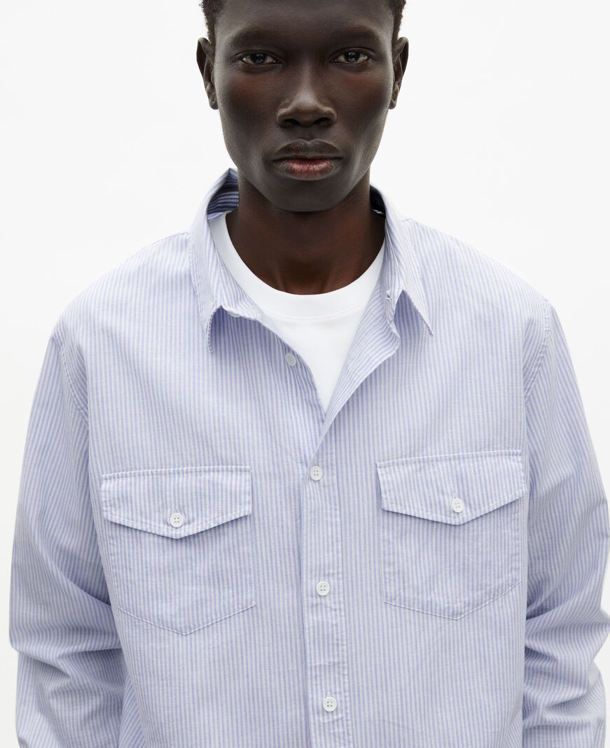 The Kooples H BLUE WHITE blue striped shirt