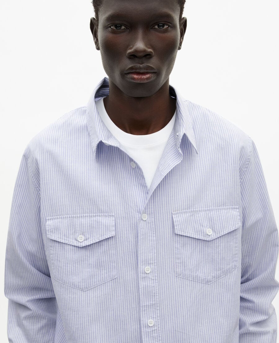 The Kooples H BLUE WHITE blue striped shirt