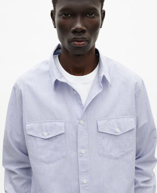 The Kooples H BLUE WHITE blue striped shirt