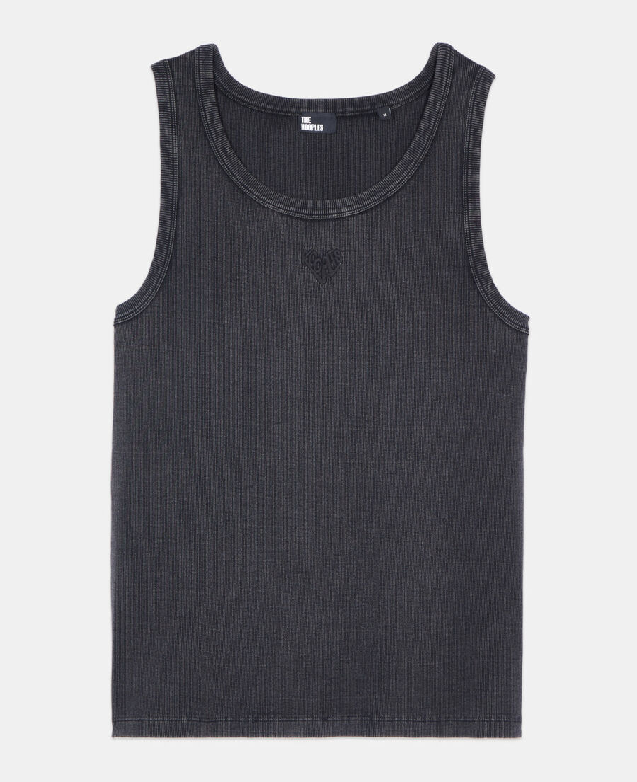 The Kooples HOMME BLACK WASHED d&eacute;bardeur c&oelig;ur kooples noir