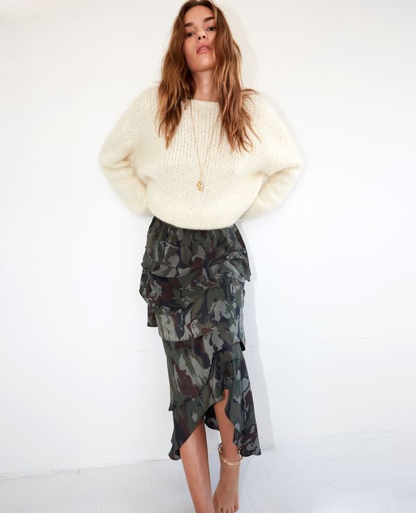 Kooples shop camouflage skirt
