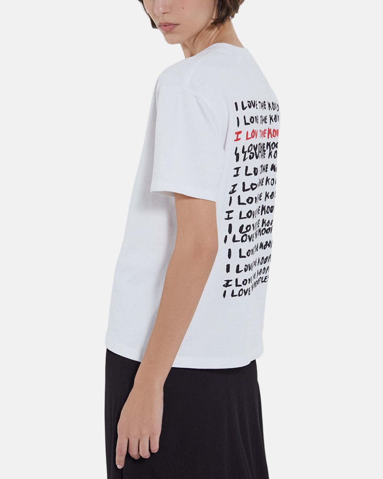 The Kooples DAMEN WHITE t-shirt baumwolle weiß love the kooples