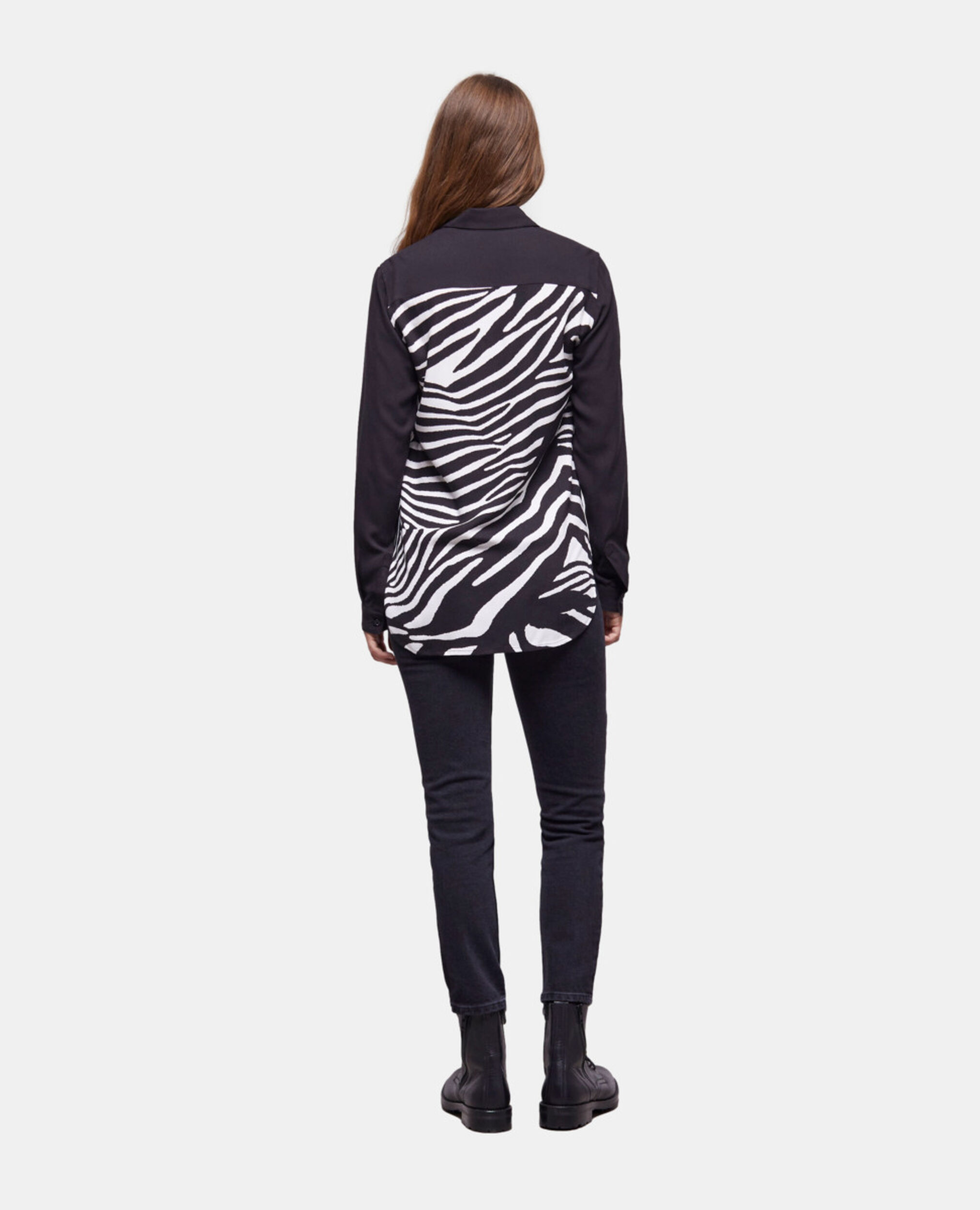 Chemise imprimée, BLACK WHITE, hi-res image number null