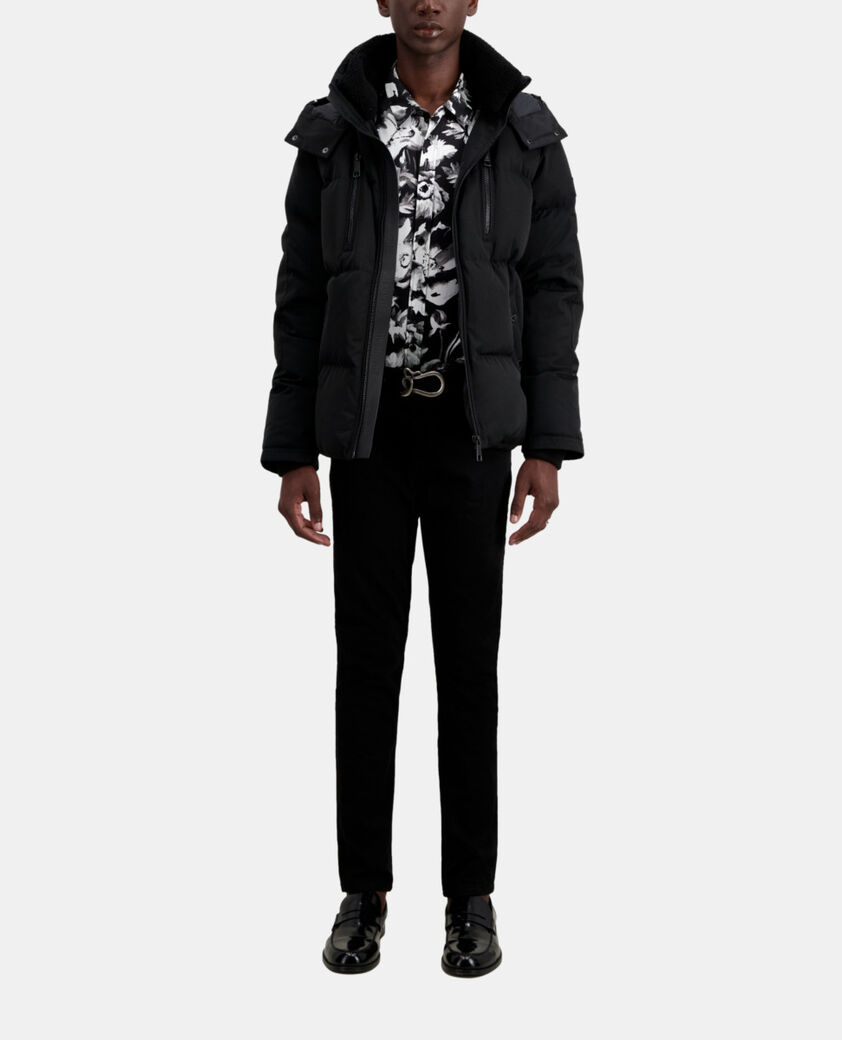 The Kooples HOMME BLACK doudoune noire à capuche