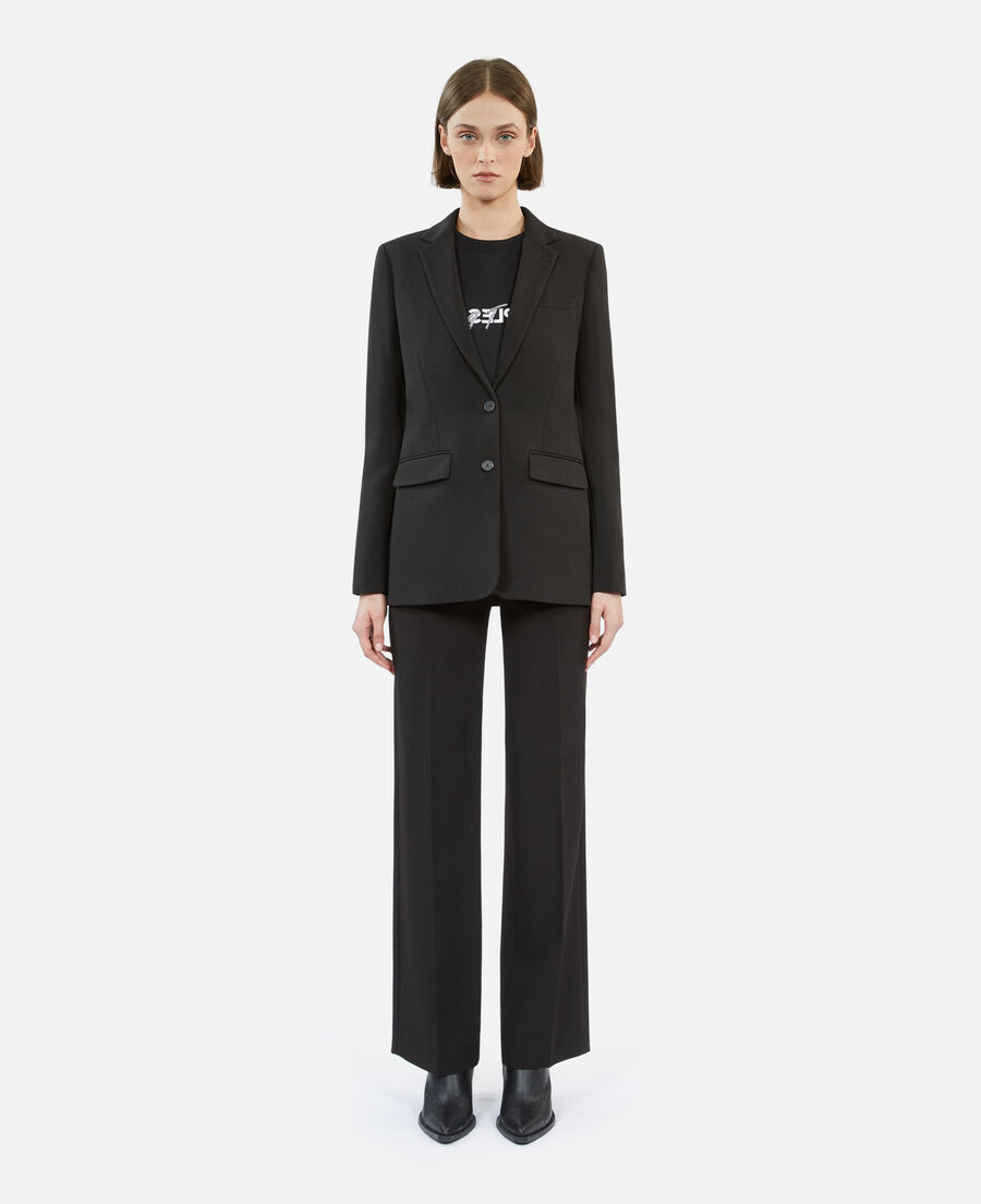 black crêpe suit jacket