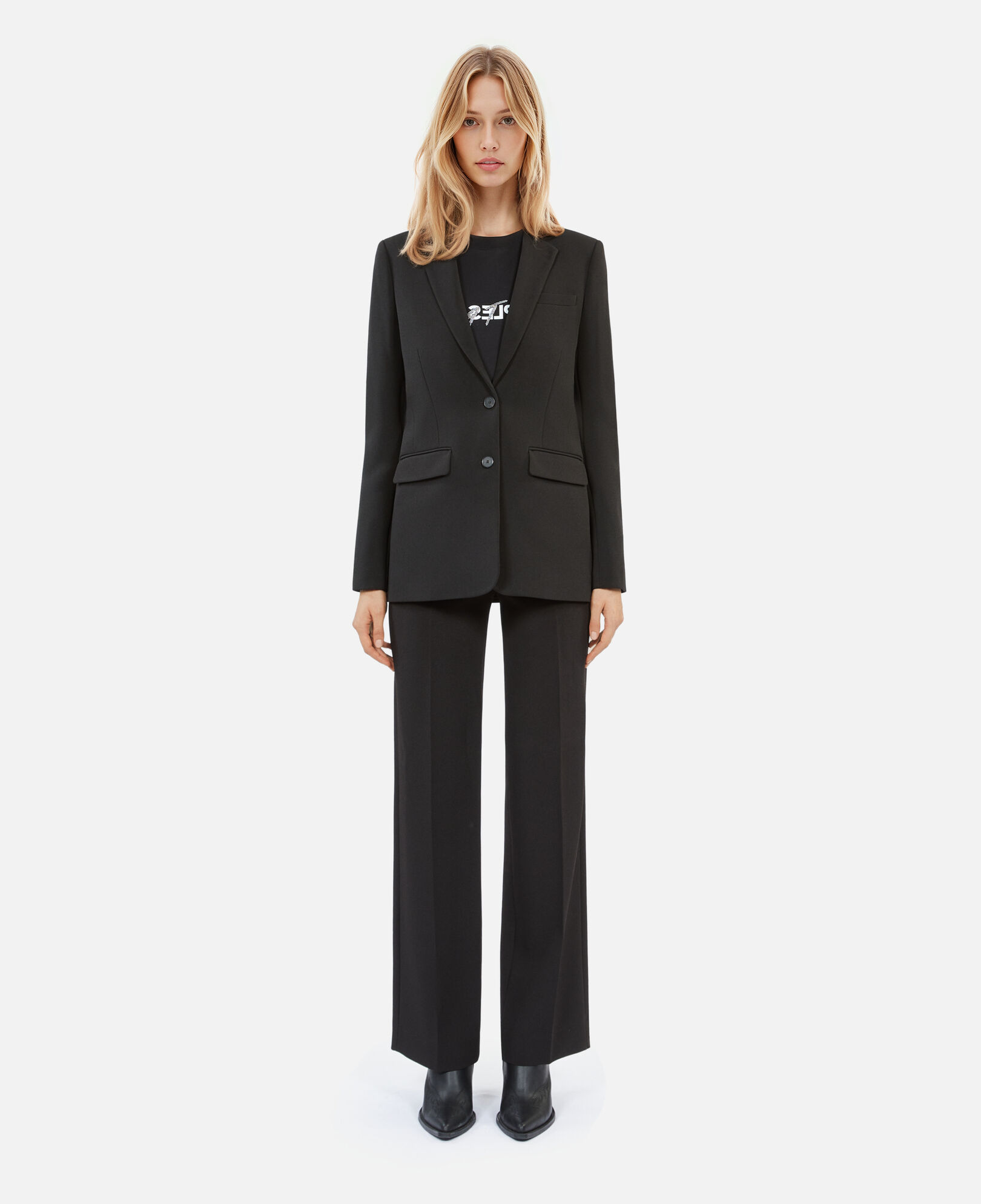 The Kooples MUJER BLACK chaqueta traje negra crepé