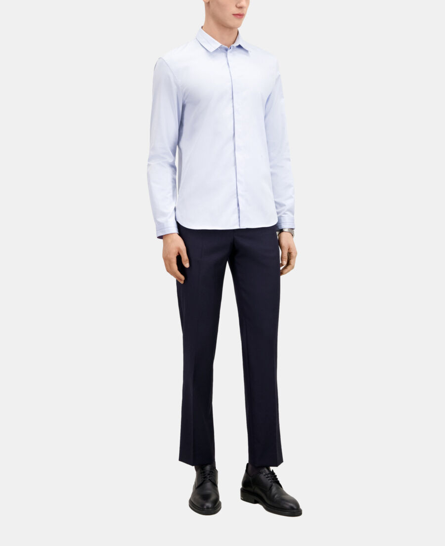 The Kooples MEN LIGHT BLUE smart twill sky blue shirt