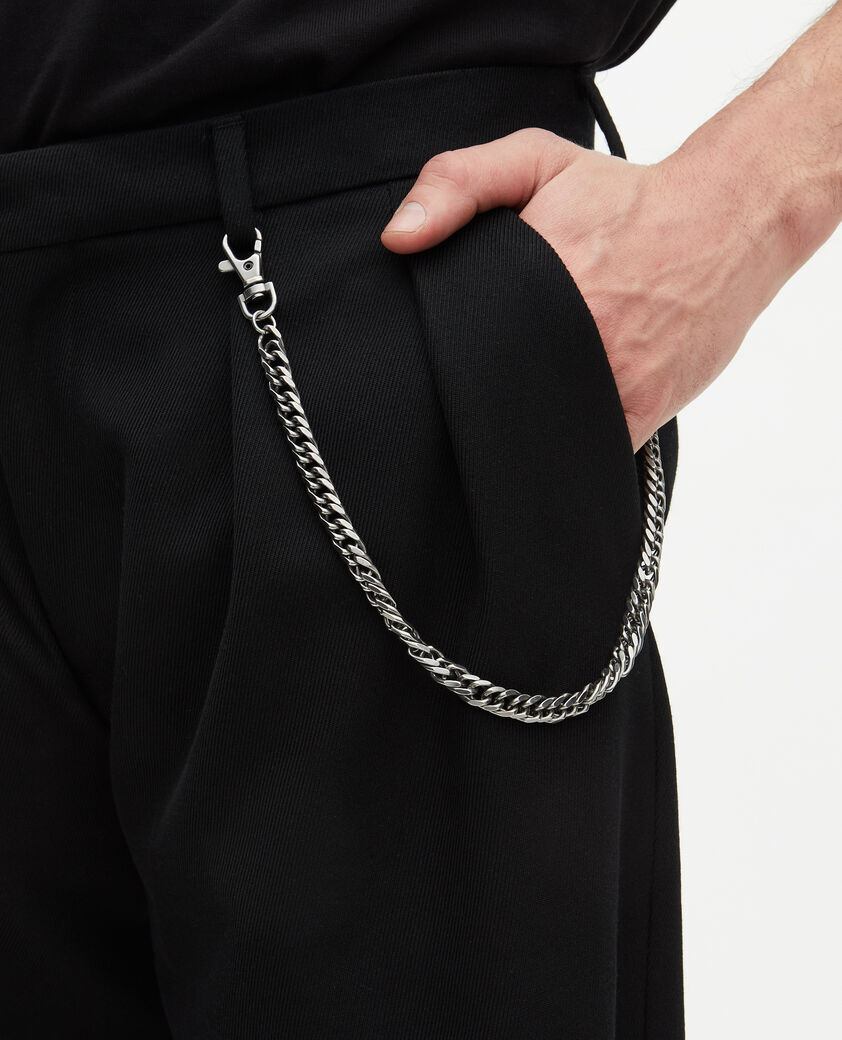 The Kooples MEN BLACK black wide-leg wool pants