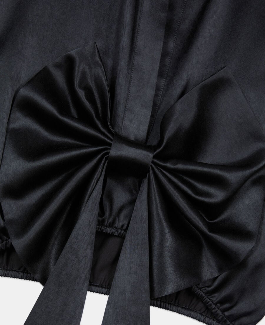 The Kooples DAMEN BLACK schwarzes top mit schleife