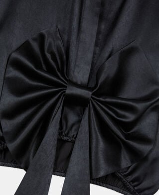 The Kooples DAMEN BLACK schwarzes top mit schleife