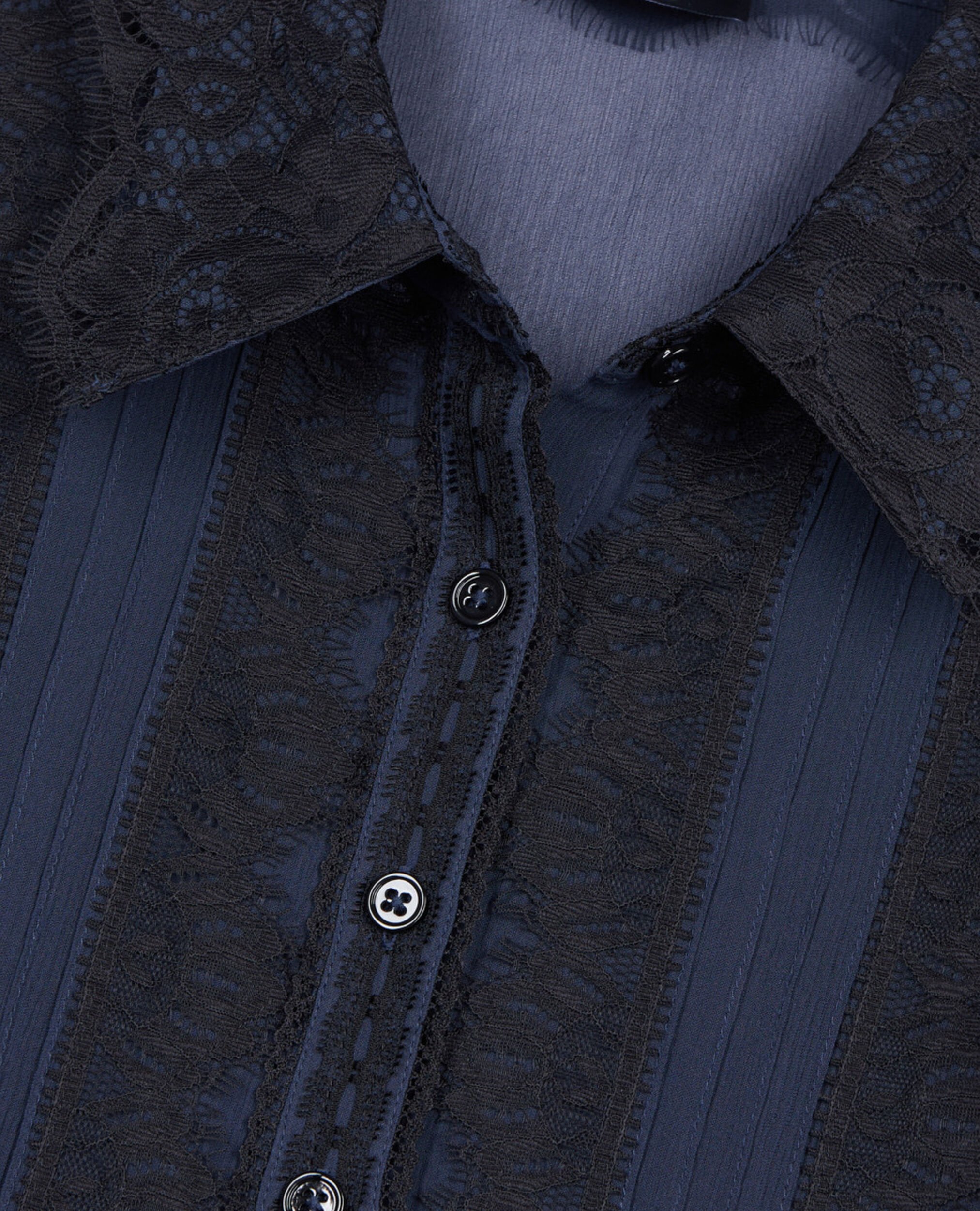 Navy blue silk shirt, DARK NAVY, hi-res image number null