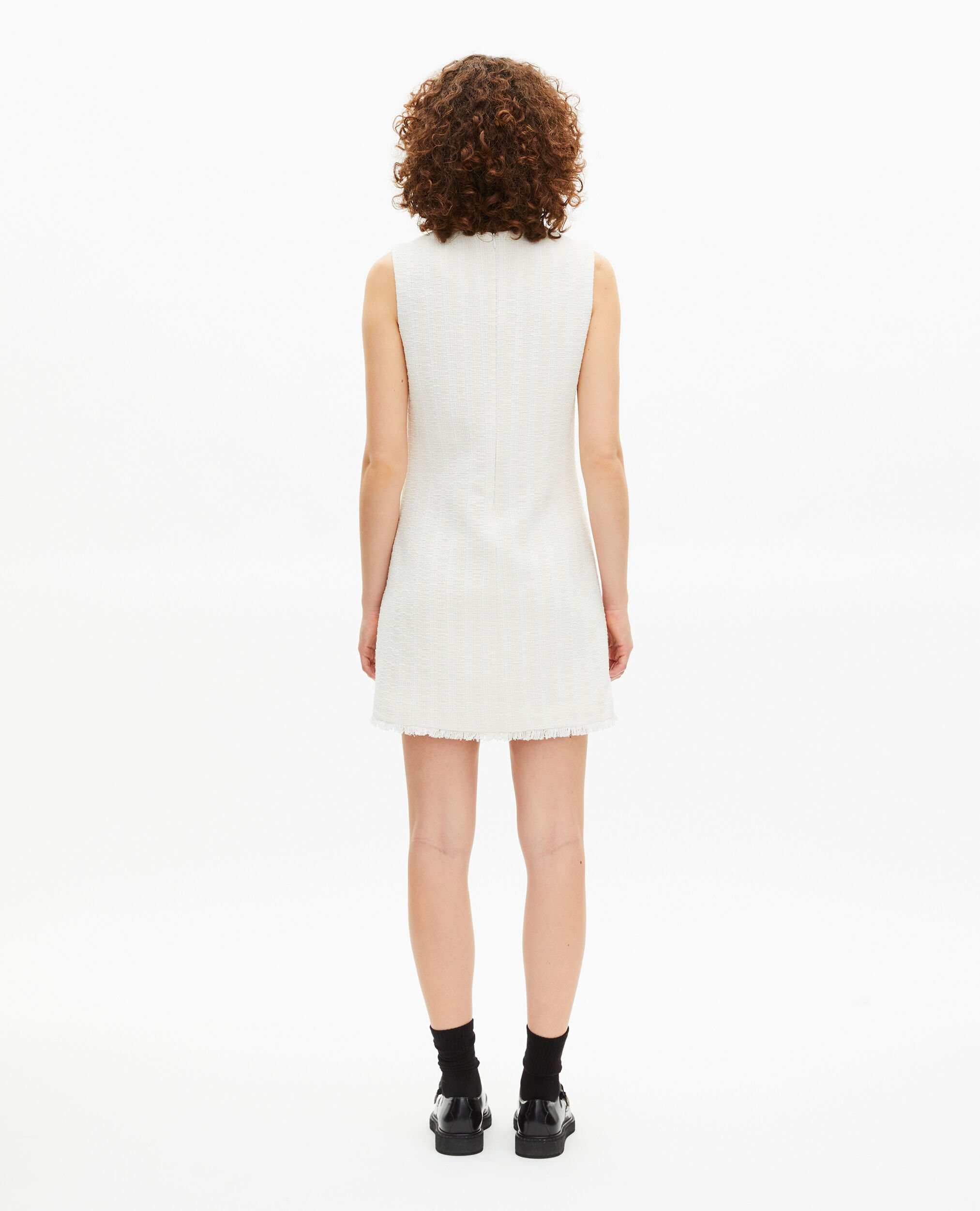 Robe courte en tweed écrue, ECRU, hi-res image number null