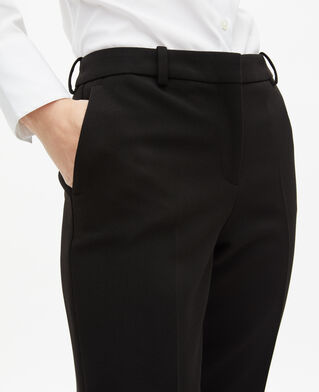 The Kooples FEMME BLACK pantalon tailleur en cr&ecirc;pe noir coupe tailleur droite