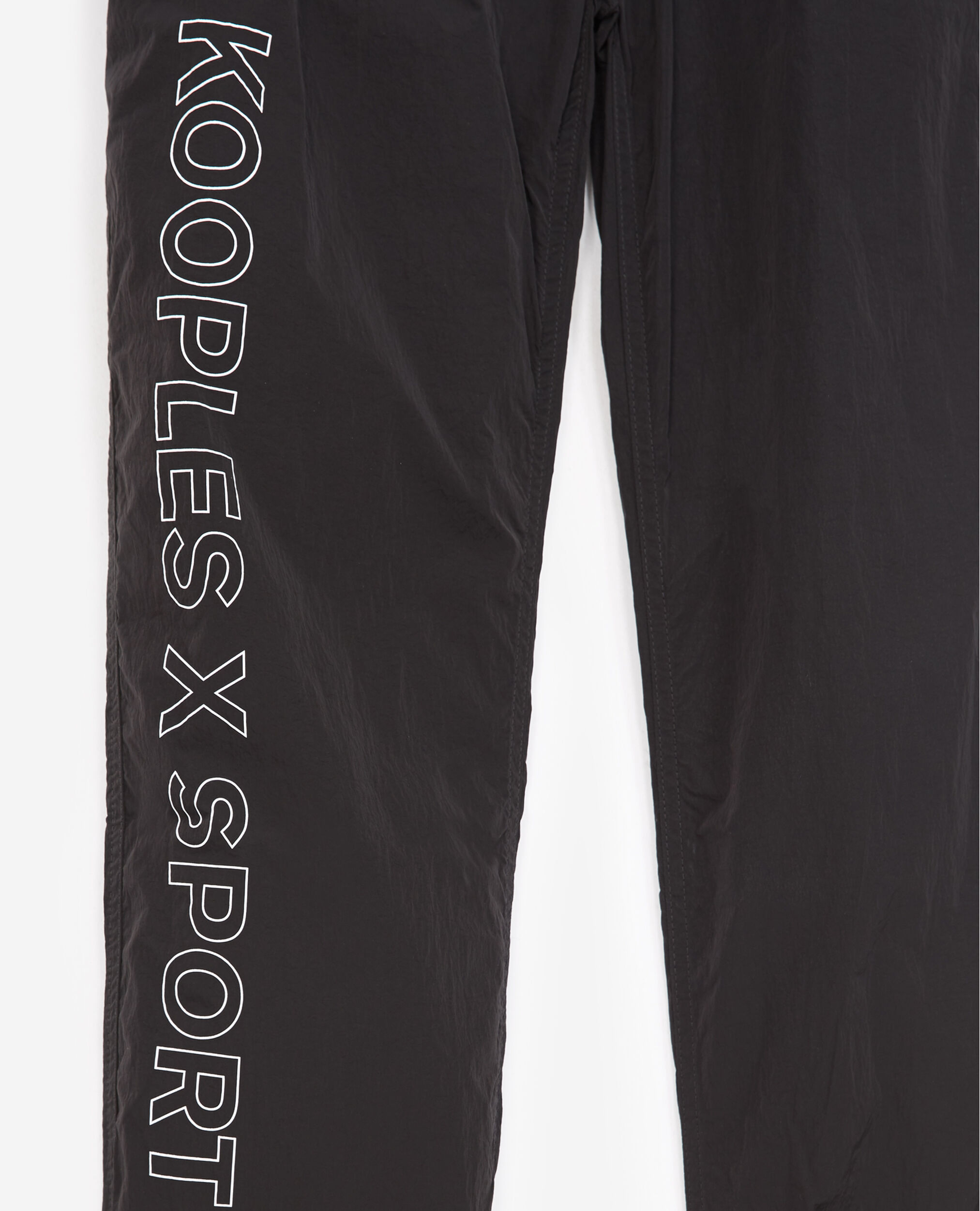 Pantalon noir bandes logo latérales, BLACK, hi-res image number null