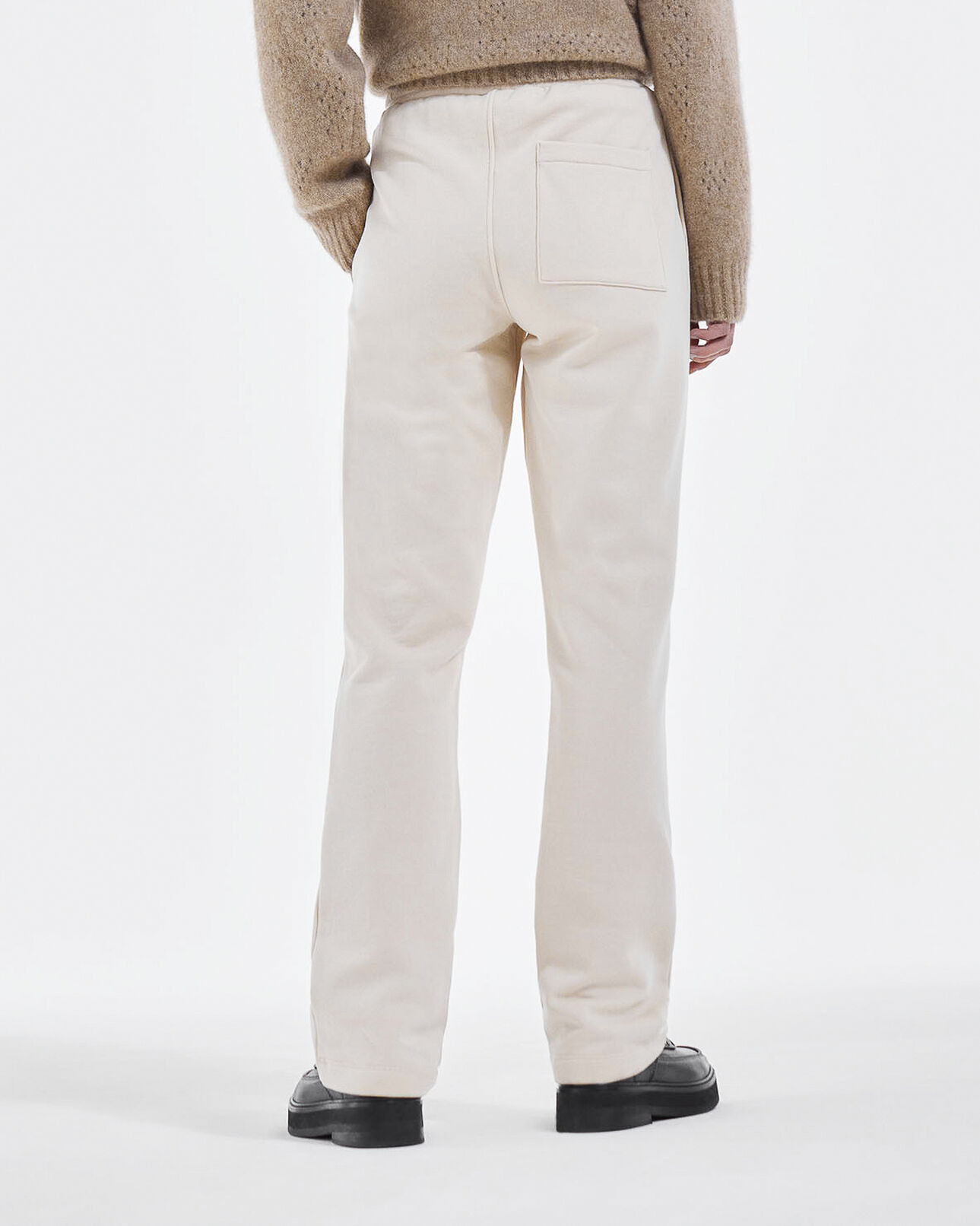 The Kooples WOMEN ECRU straight-cut ecru joggers