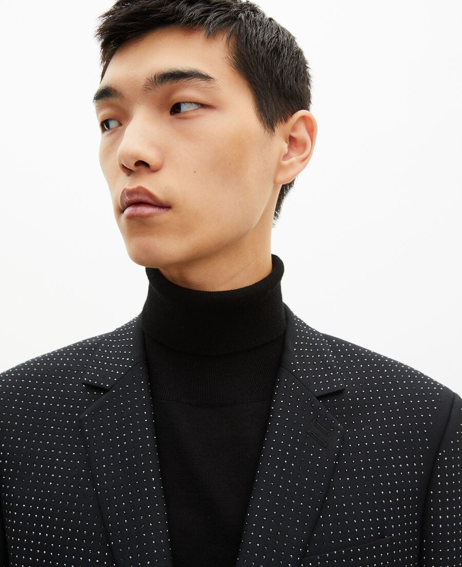 The Kooples H BLACK black rhinestone jacket