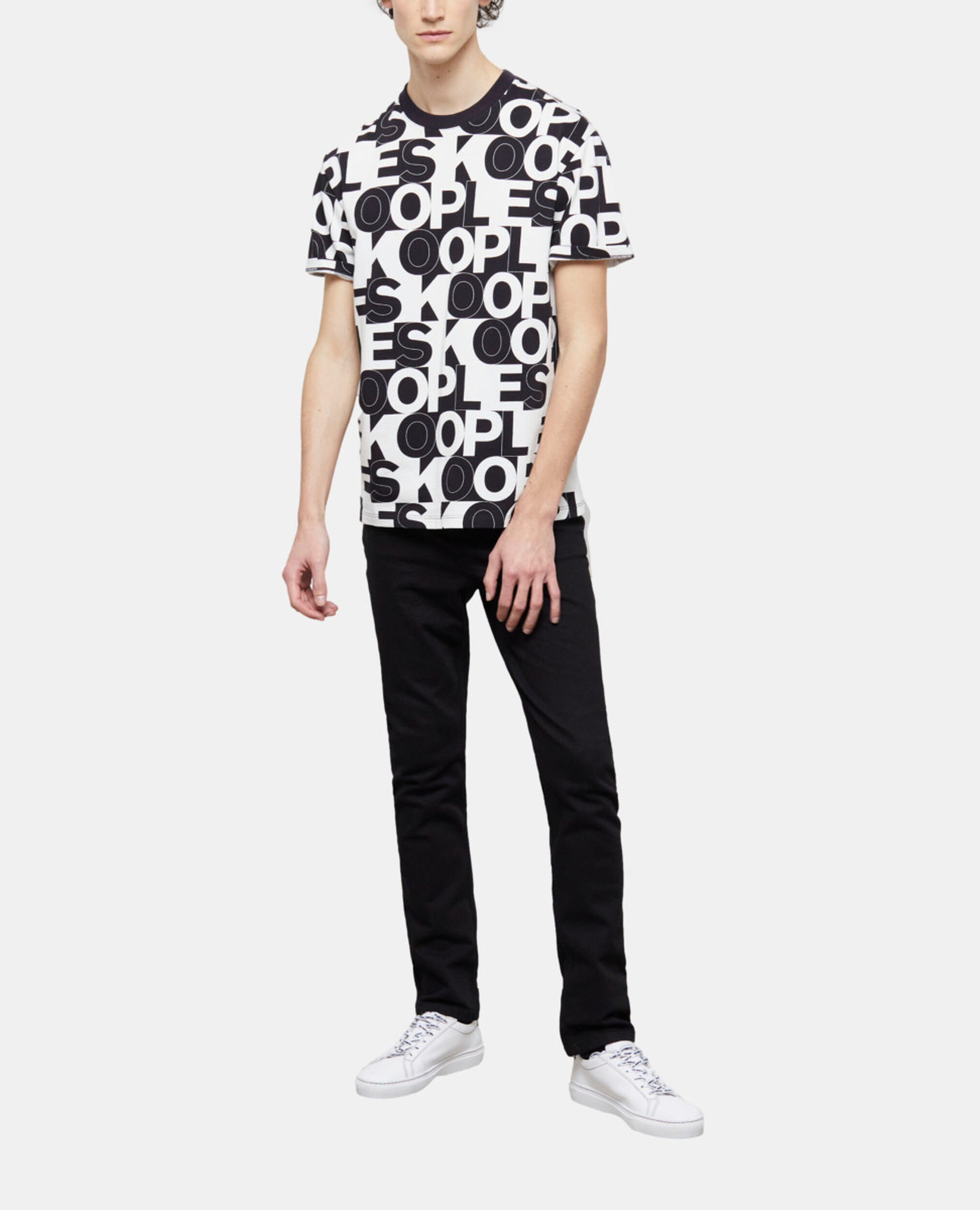 Men's the kooples logo t-shirt, BLACK / WHITE, hi-res image number null