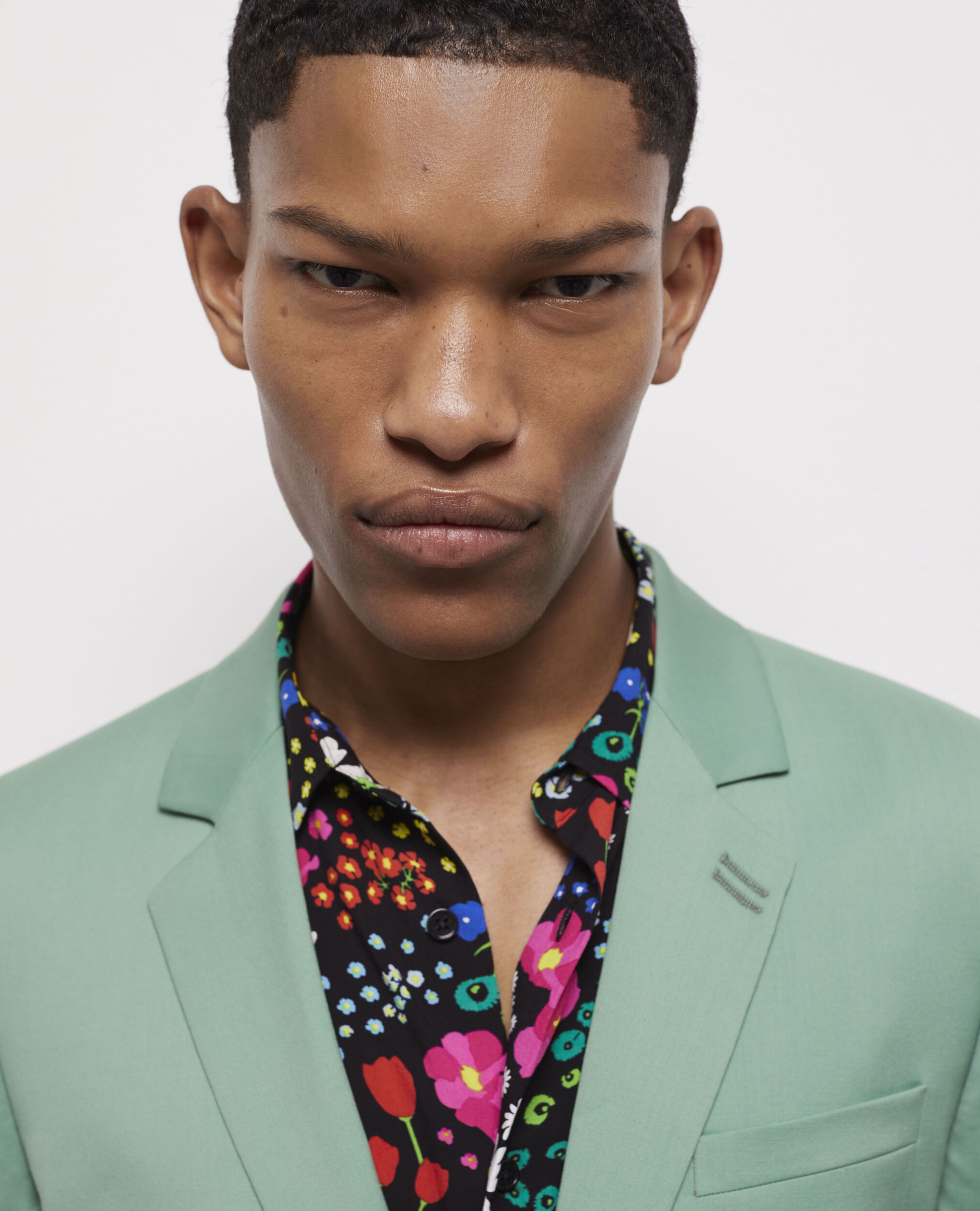 Green wool suit jacket, GREEN, hi-res image number null