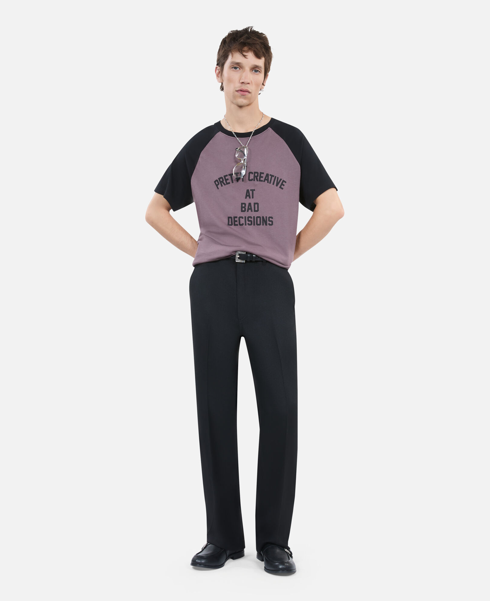 The Kooples H BROWN brown screen printed t-shirt