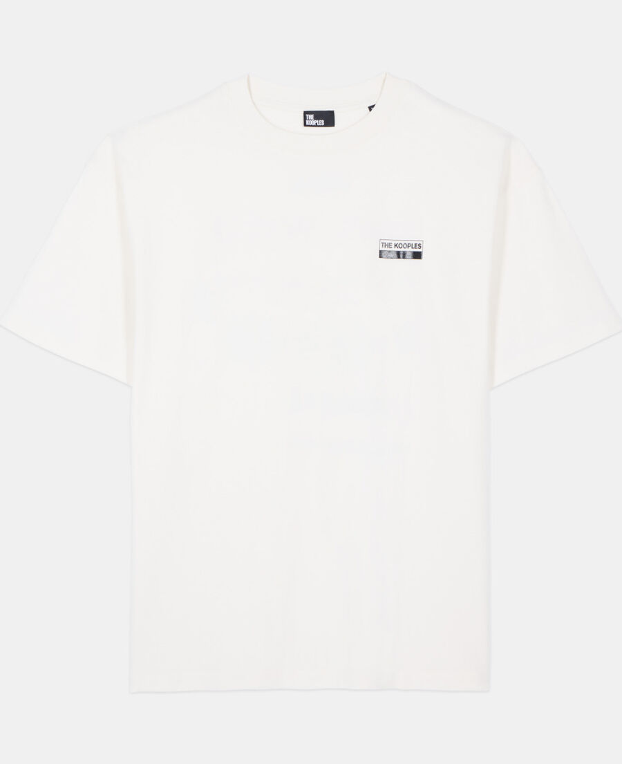 The Kooples HOMME ECRU t-shirt oversize avec sérigraphie écru