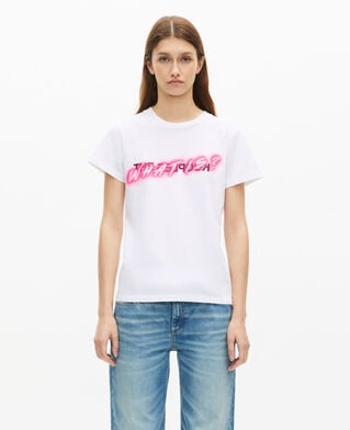 The Kooples DAMEN WHITE t-shirt what is neon wei&szlig;