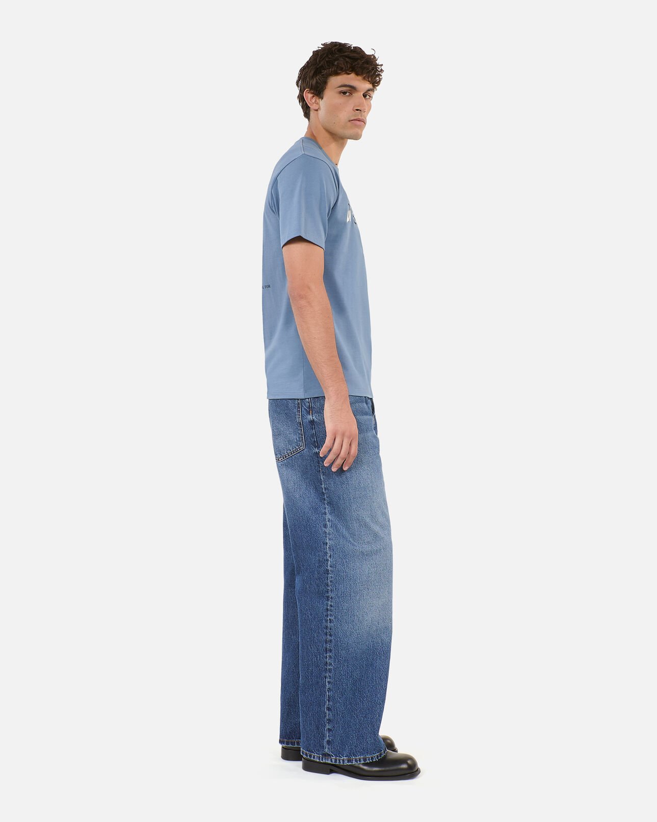 The Kooples MEN STONE BLUE light blue what t-shirt