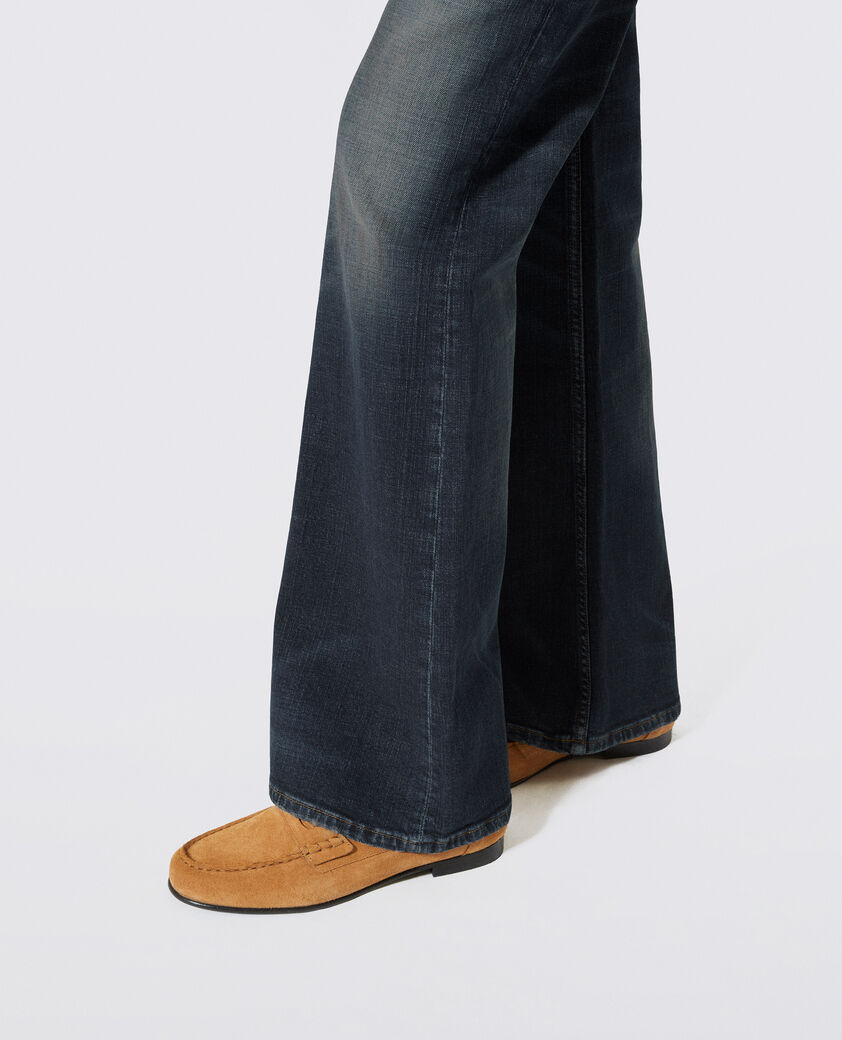 The Kooples WOMEN CARAMEL camel suede leather moccasins