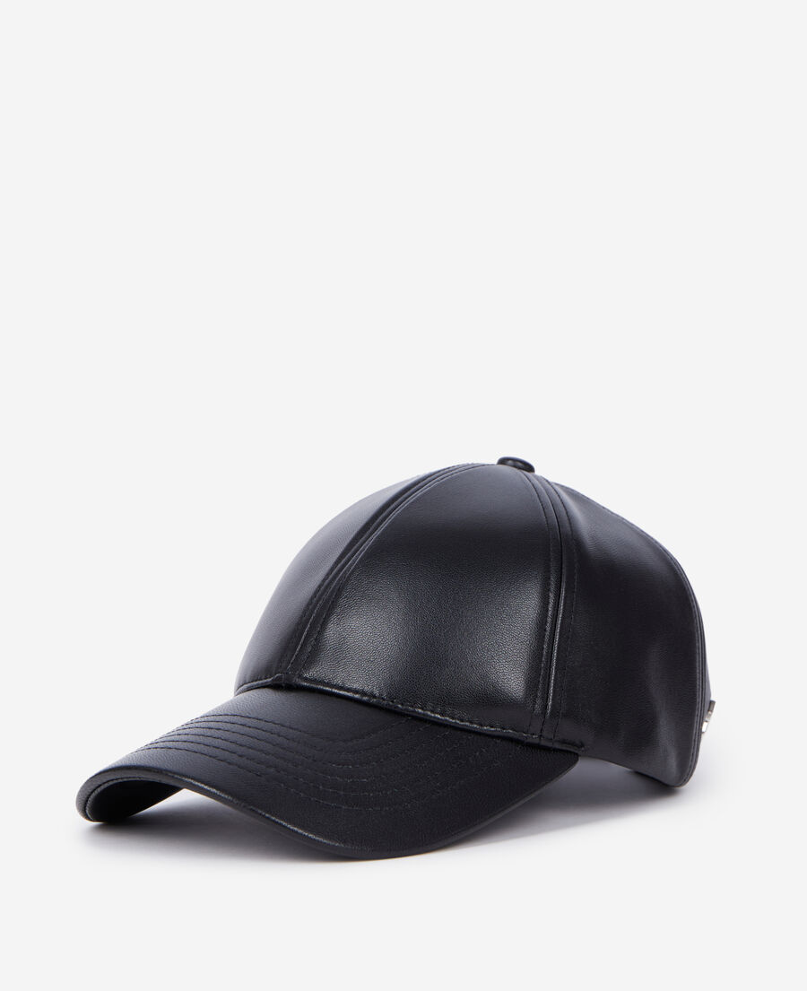 The Kooples MIXTE BLACK casquette en cuir noir