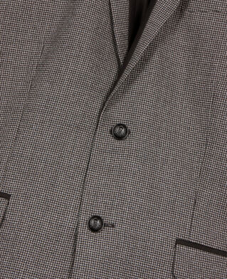 The Kooples HERREN BLACK GREY schwarz-weiße anzugjacke hahnentrittmuster